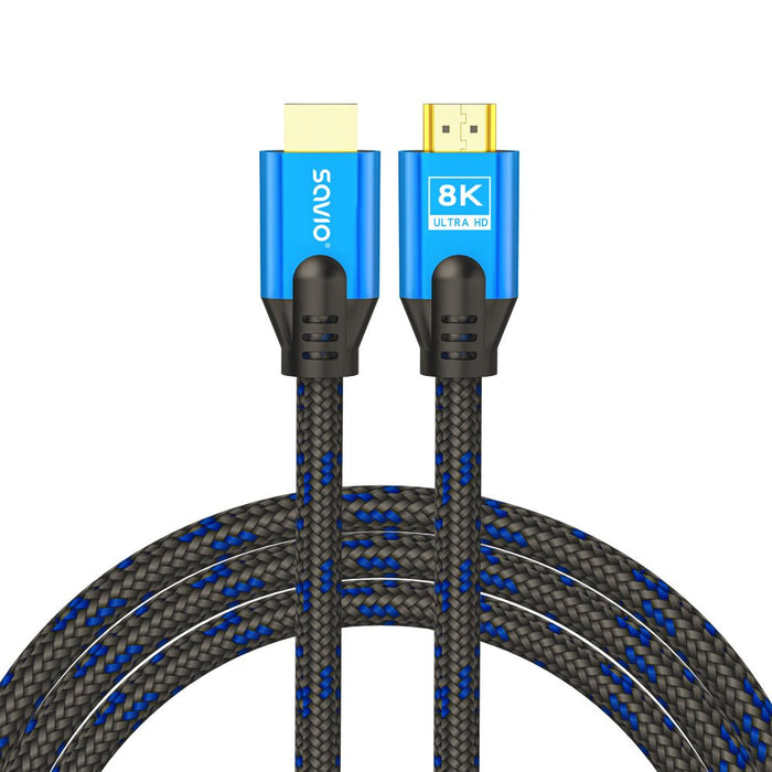 EAN 5901986045953 - Savio CL-143 cable HDMI 3 m HDMI tipo A (Estándar) Negro, Azul imagen 1