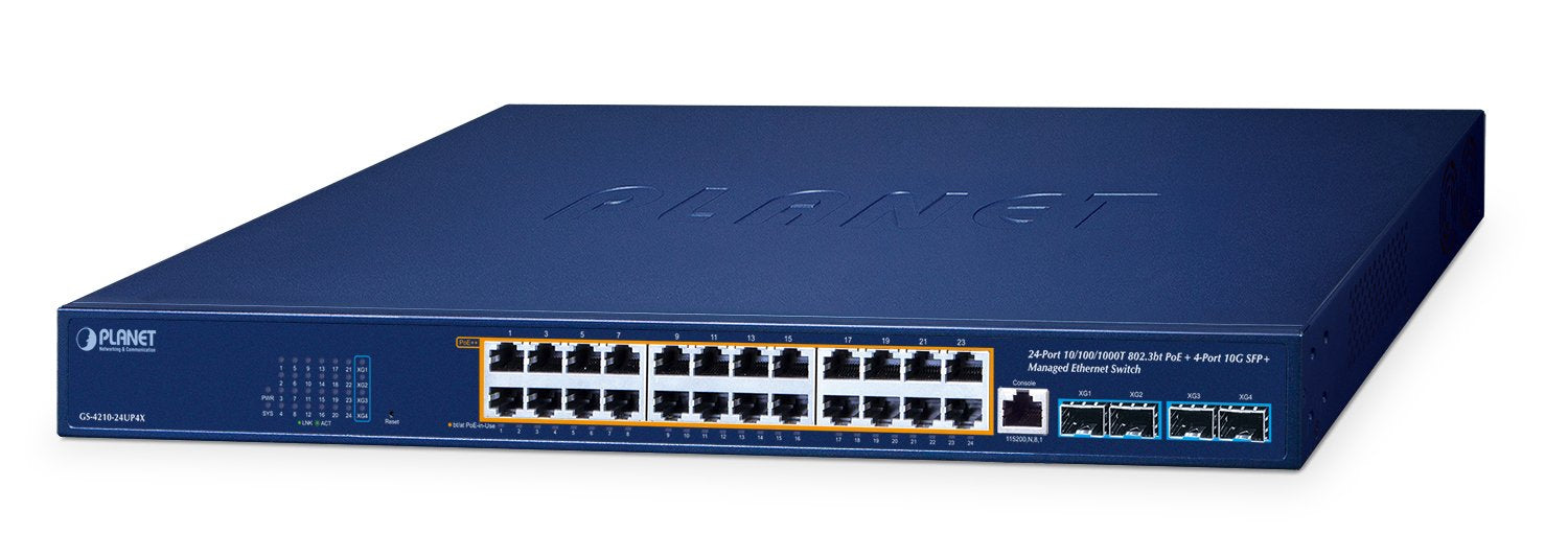 EAN 4711605287913 - PLANET GS-4210-24UP4X switch Gestionado L2/L4 Gigabit Ethernet (10/100/1000) Energía sobre Ethernet (PoE) imagen 1