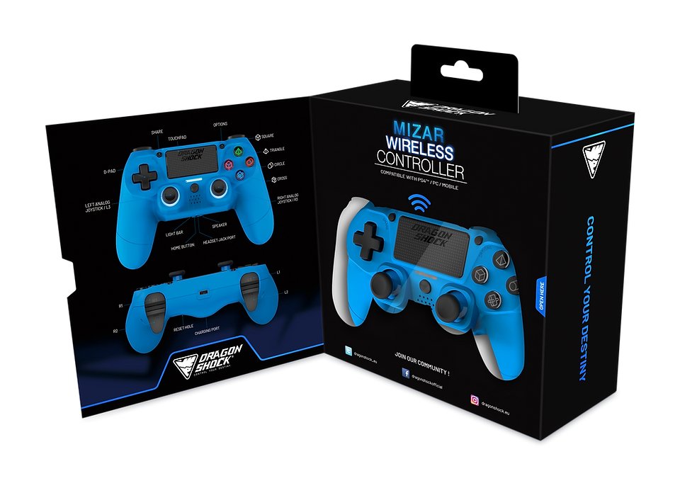 EAN 5425025593088 - Dragonshock Mizar Azul Bluetooth Gamepad PlayStation 4 imagen 6
