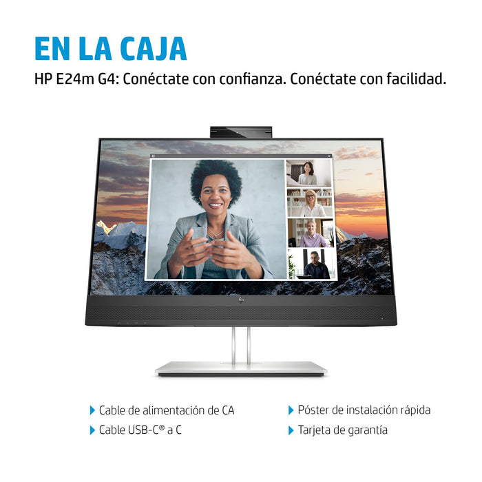 EAN 5715063337707 - HP E24m G4 pantalla para PC 60,5 cm (23.8") 1920 x 1080 Pixeles Full HD Negro, Plata imagen 13