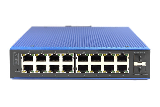 EAN 4016032490227 - Digitus DN-651158 switch Gestionado Gigabit Ethernet (10/100/1000) Negro, Azul imagen 2