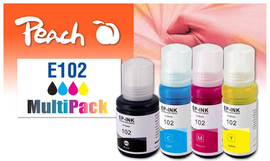 EAN 7640460545203 - Peach 321328 cartucho de tinta 4 pieza(s) Compatible Rendimiento estándar Negro, Cian, Magenta, Amarillo imagen 1