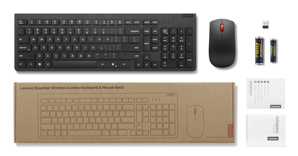 EAN 195892117032 - Lenovo 4X31R64453 teclado Ratón incluido Oficina RF inalámbrico Inglés de EE. UU. Negro imagen 6