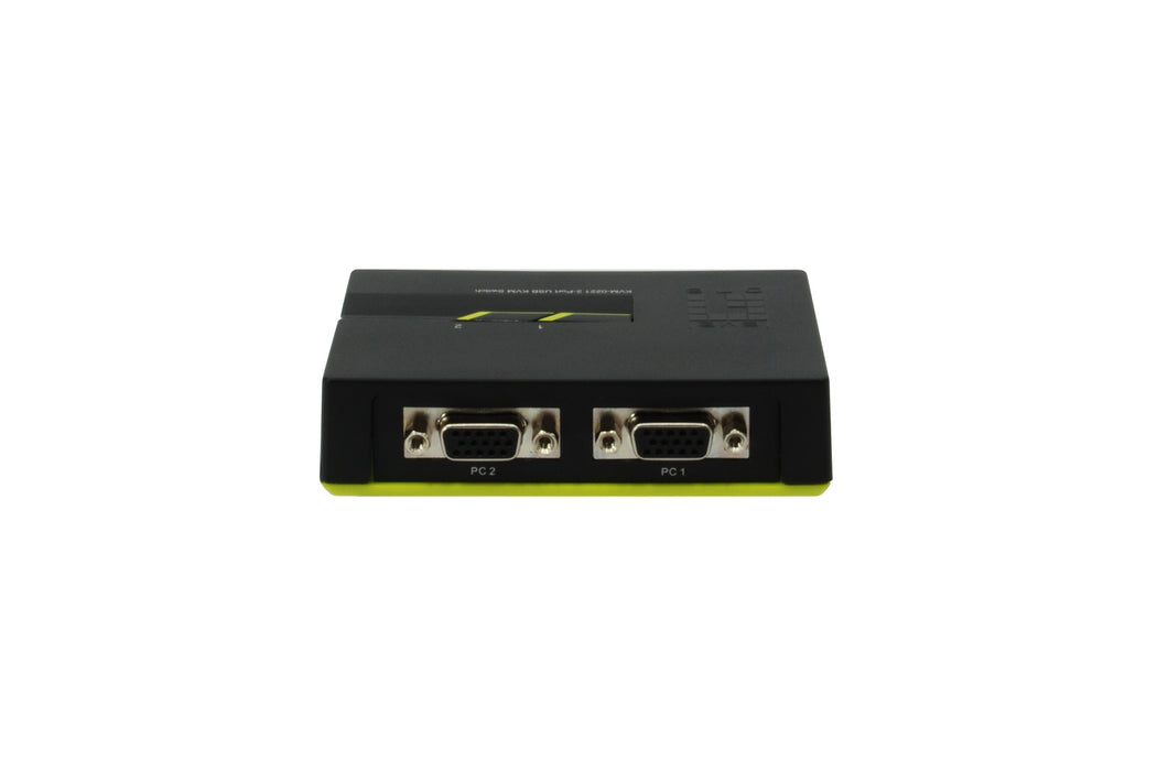 EAN 4015867137857 - LevelOne KVM-0221 interruptor KVM Negro, Verde imagen 3