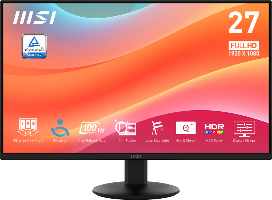 EAN 4711377259248 - MSI Pro MP272L pantalla para PC 68,6 cm (27") 1920 x 1080 Pixeles Full HD LED Negro imagen 4