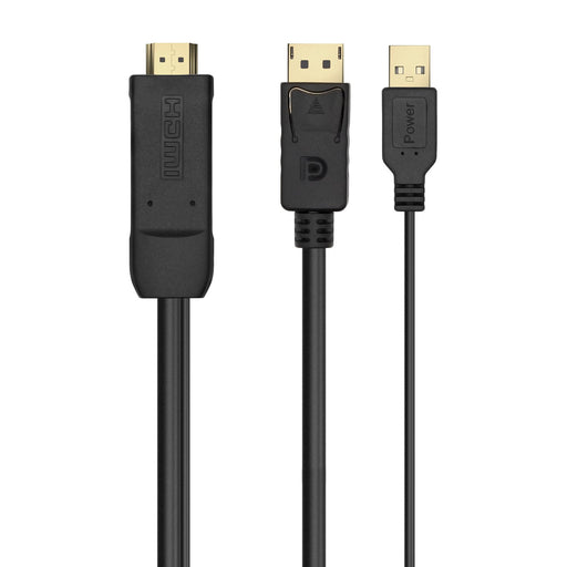 EAN 8436574707366 - AISENS A122-0641 adaptador de cable de vídeo 1,8 m HDMI tipo A (Estándar) DisplayPort + USB Type-A imagen 1
