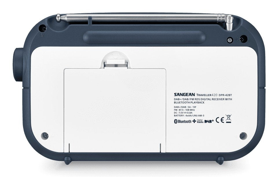 EAN 4711317995328 - Sangean DPR-42 BT radio Portátil Analógico y digital Azul, Blanco imagen 3