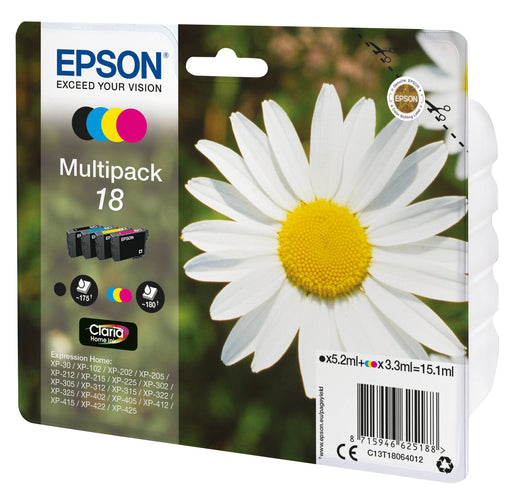 EAN 8715946518169 - Epson Daisy C13T18064012 cartucho de tinta 1 pieza(s) Original Rendimiento estándar Negro, Cian, Magenta, imagen 2