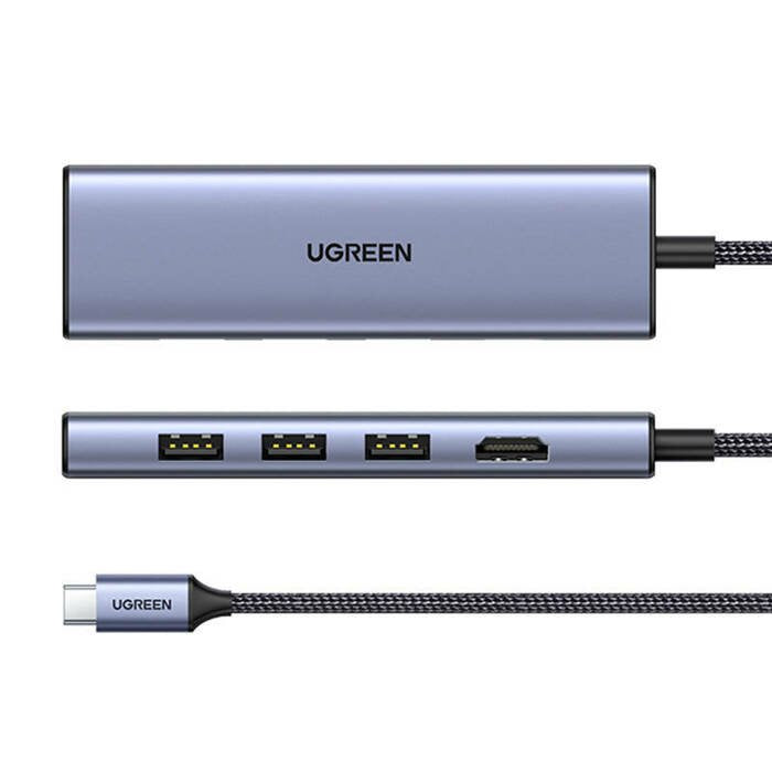 EAN 6941876212620 - Ugreen 20956A hub de interfaz USB Tipo C 5000 Mbit/s Plata imagen 1