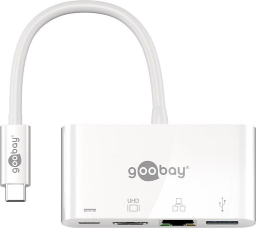 EAN 4040849621055 - Goobay 62105 base para portátil y replicador de puertos Alámbrico USB 3.2 Gen 1 (3.1 Gen 1) Type-C Blanco imagen 1