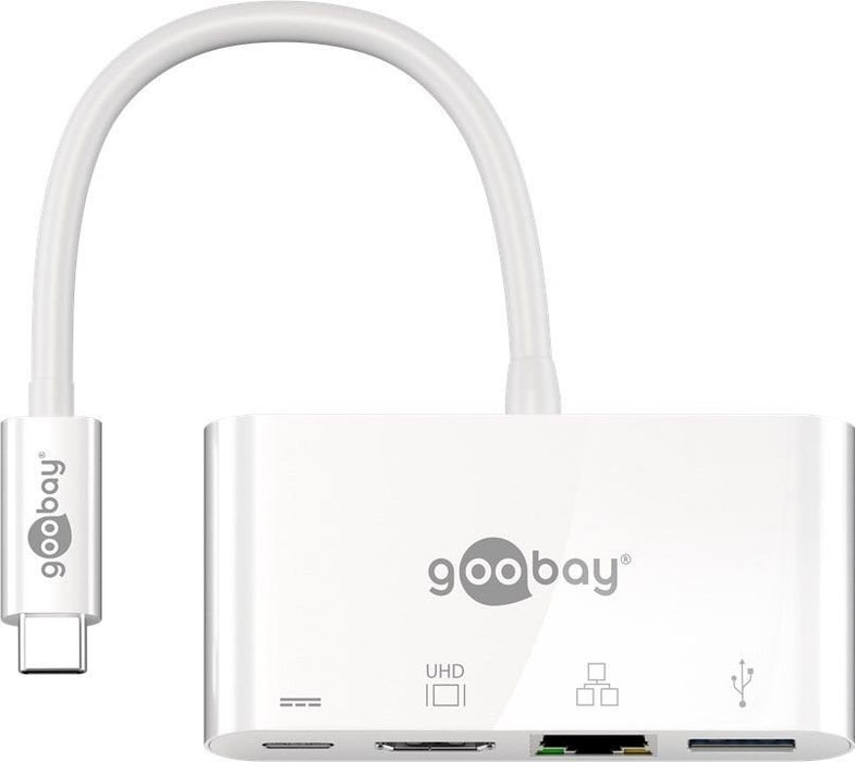 EAN 4040849621055 - Goobay 62105 base para portátil y replicador de puertos Alámbrico USB 3.2 Gen 1 (3.1 Gen 1) Type-C Blanco imagen 1