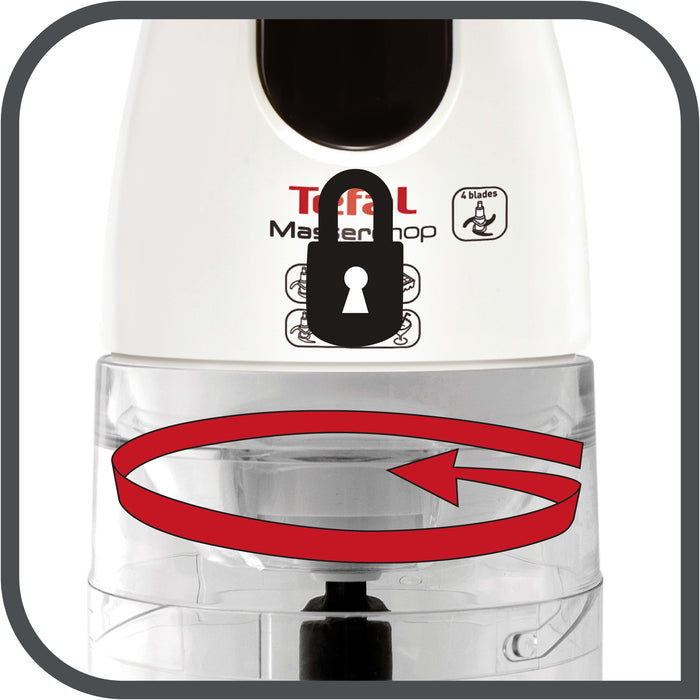 EAN 3045386370702 - Tefal MB450B picadora eléctrica de alimentos 0,5 L 500 W Transparente, Blanco imagen 5