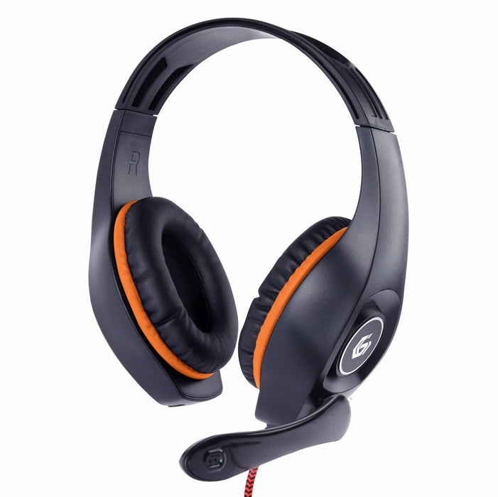 EAN 8716309117159 - Gembird GHS-05-O auricular y casco Auriculares Alámbrico Diadema Juego Negro, Naranja imagen 1