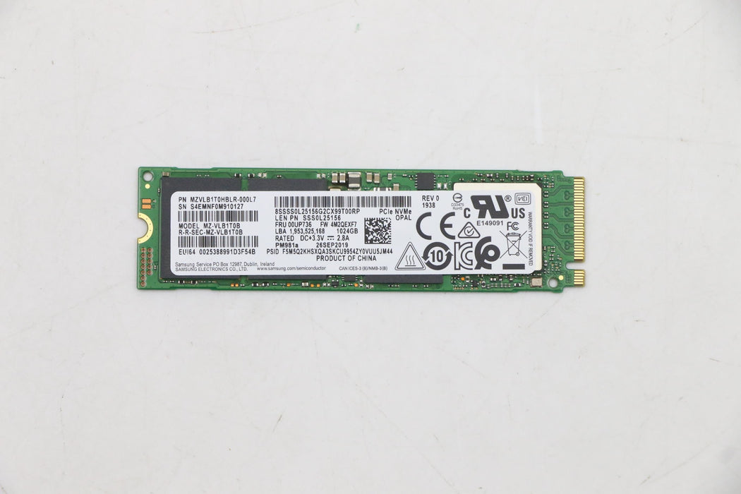 EAN 5706998827470 - Lenovo 00UP736 1 TB M.2 PCI Express 3.0 NVMe imagen 1
