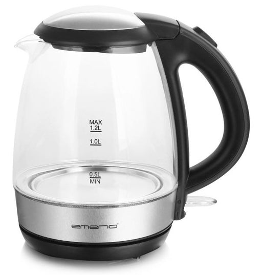 EAN 7333282010294 - Emerio WK-125145 tetera eléctrica 1,2 L 2200 W Negro, Plata, Transparente imagen 1