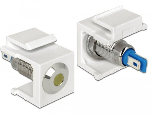 EAN 4043619864362 - DeLOCK 86436 conector Keystone LED Azul, Acero inoxidable, Blanco, Amarillo imagen 1