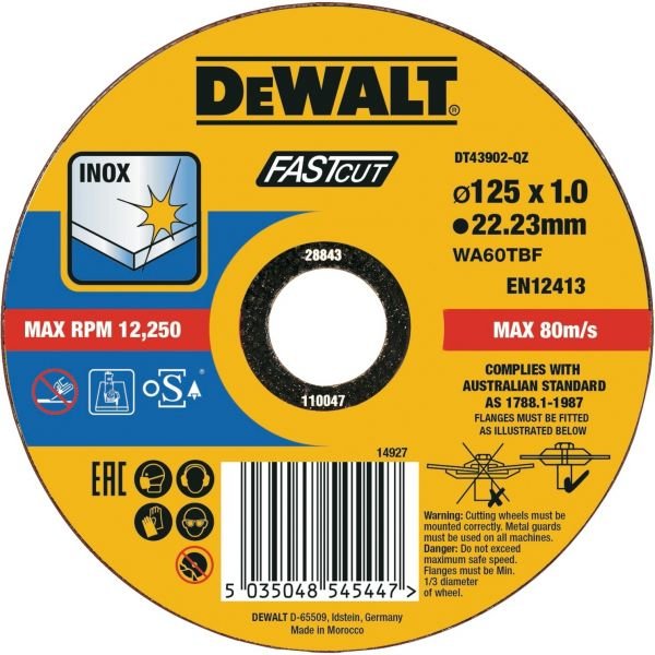 EAN 5035048545447 - DeWALT DT43902-QZ accesorio para amoladora angular Corte del disco imagen 1