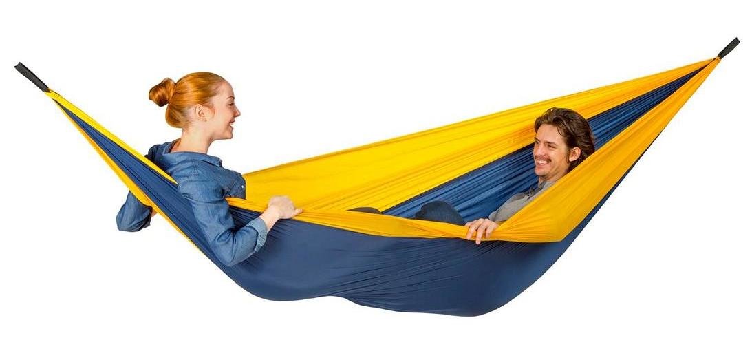 EAN 4030454006347 - AMAZONAS Adventure Hammock XXL Hamaca colgante 2 personas(s) Nylon, Antidesgarros Azul, Amarillo imagen 4