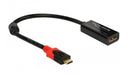 EAN 4043619639281 - DeLOCK 63928 adaptador de cable de vídeo 0,2 m USB Tipo C DisplayPort 20 pin Negro, Rojo imagen 2