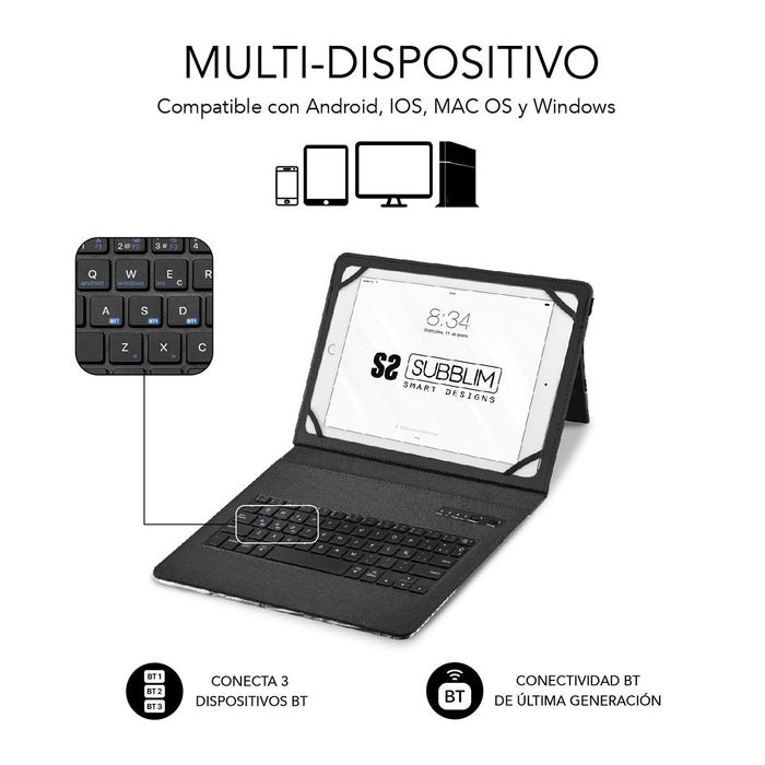 EAN 8436586742447 - SUBBLIM SUBKT5-BTTL30 teclado para móvil QWERTY Español Bluetooth Multicolor imagen 6