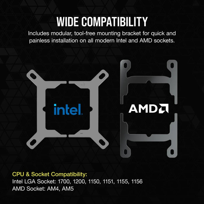 EAN 0840006665816 - Corsair H100I Procesador Kit de refrigeración líquida 12 cm Negro imagen 13