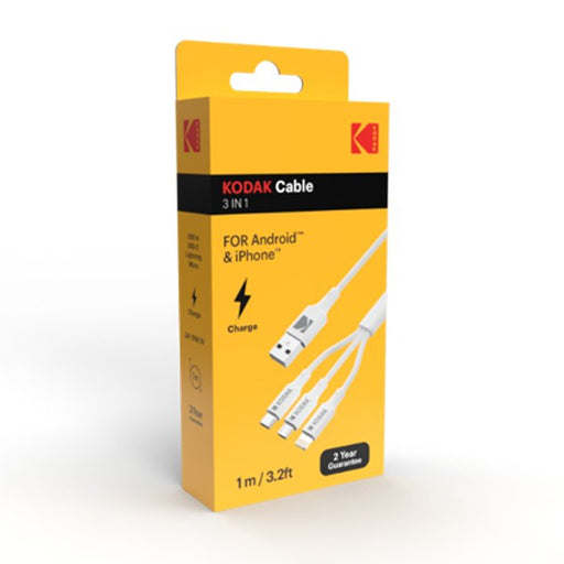 EAN 0887930425833 - Kodak 30425835 cable USB 1 m USB A USB C/Micro-USB B/Lightning Blanco imagen 2