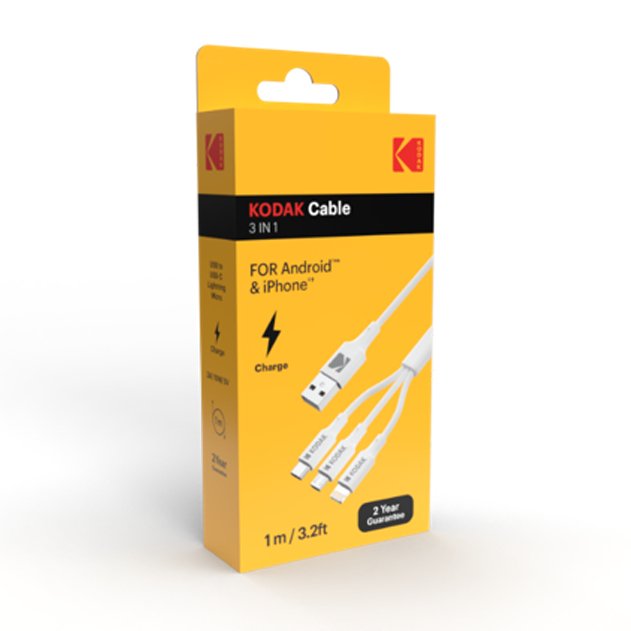 EAN 0887930425833 - Kodak 30425835 cable USB 1 m USB A USB C/Micro-USB B/Lightning Blanco imagen 2