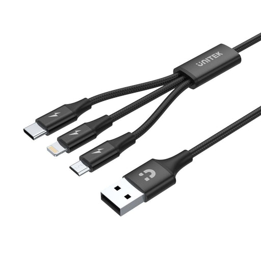 EAN 4894160036889 - UNITEK C14049BK cable USB USB 2.0 1,2 m USB C Micro-USB B/Lightning Negro imagen 1