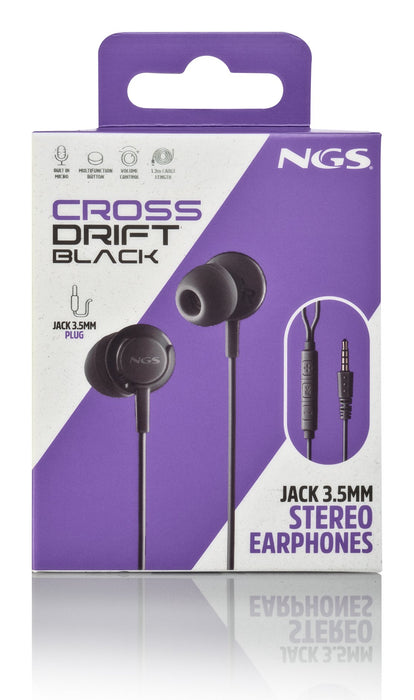 EAN 8435430627190 - NGS CROSS DRIFT BLACK Auriculares Alámbrico Dentro de oído Llamadas/Música Negro imagen 8