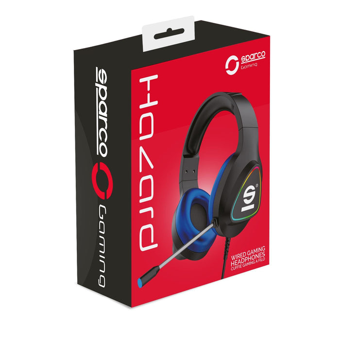 EAN 8052742553889 - Sparco SPHEADPHONEPRO auricular y casco Auriculares Alámbrico Diadema Juego USB tipo A Negro, Azul imagen 3
