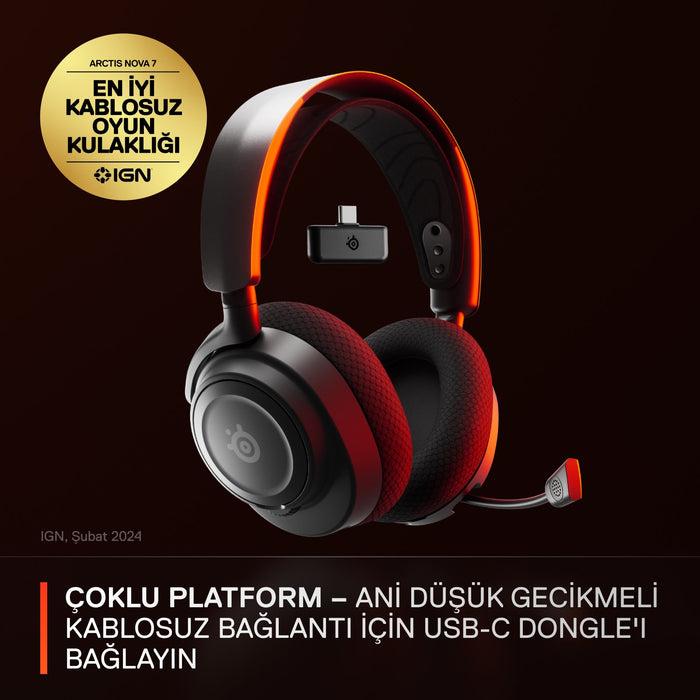 EAN 5707119041294 - Steelseries Arctis Nova 7 Auriculares Inalámbrico Diadema Juego USB Tipo C Bluetooth Negro imagen 14