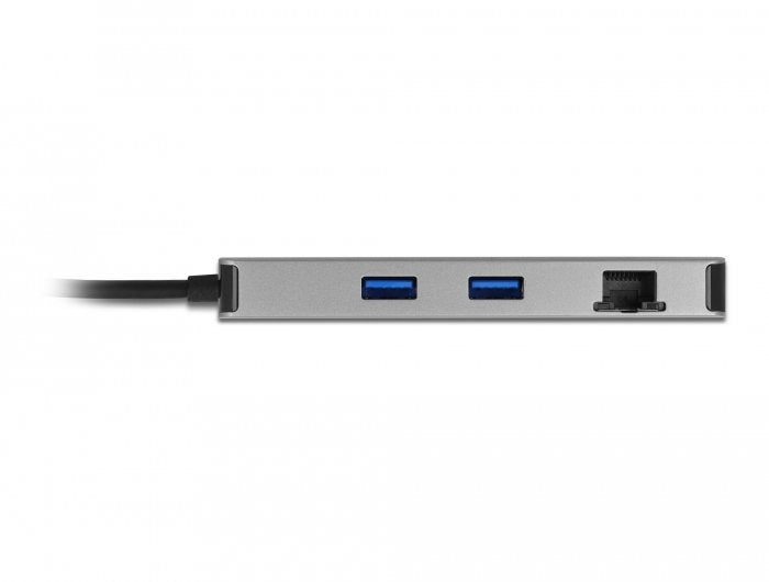 EAN 4043619870042 - DeLOCK 87004 base para portátil y replicador de puertos Alámbrico USB 3.2 Gen 1 (3.1 Gen 1) Type-C Gris imagen 2