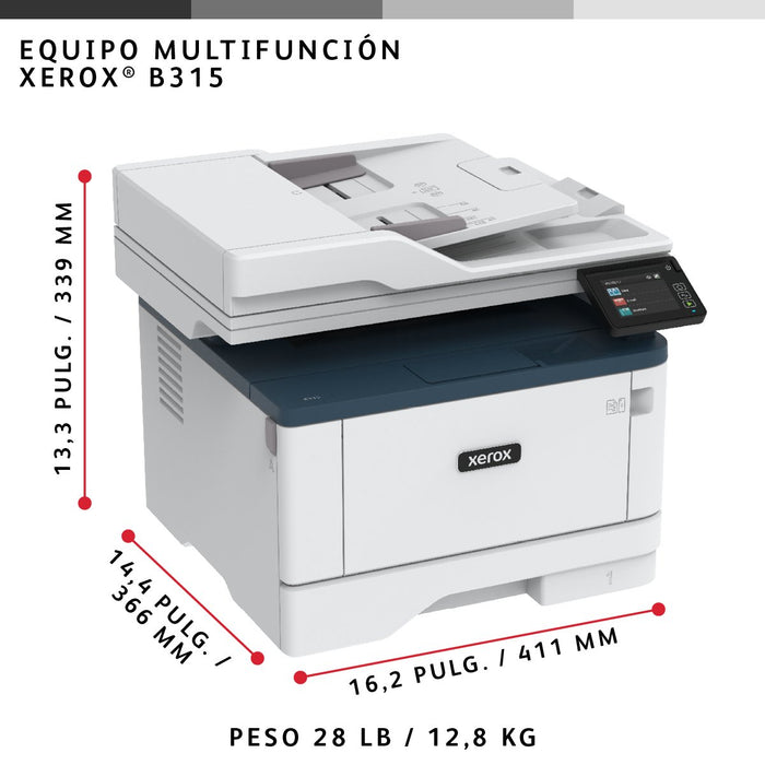 EAN 0095205069396 - Xerox B315V_DNI impresora multifunción Laser 2400 x 2400 DPI Wifi imagen 11