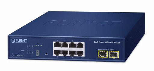 EAN 4711605287753 - PLANET 8-Port 10/100/1000T + 2-Port Gestionado L2 Gigabit Ethernet (10/100/1000) Azul imagen 1