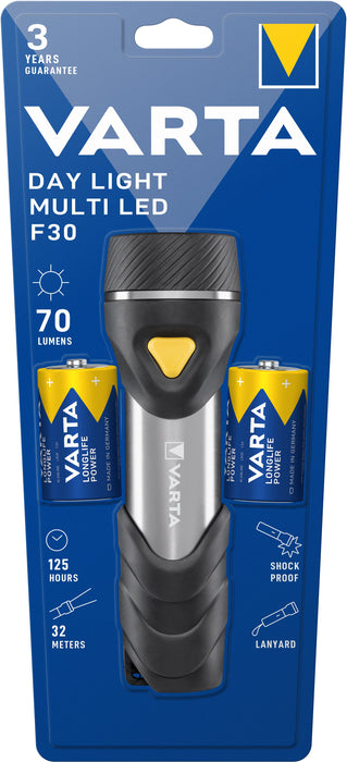 EAN 4008496987559 - Varta Day Light Multi LED F30 Negro, Plata, Amarillo Linterna de mano imagen 1