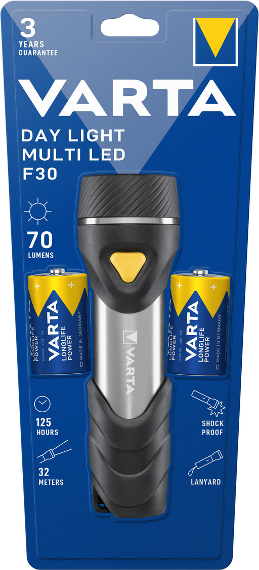 EAN 4008496987559 - Varta Day Light Multi LED F30 Negro, Plata, Amarillo Linterna de mano imagen 1