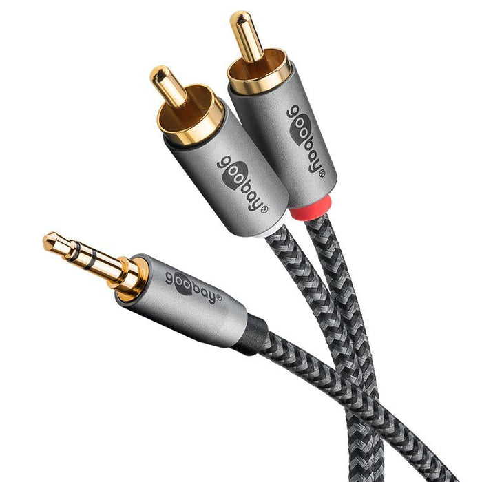 EAN 4040849652882 - Goobay 65288 cable de audio 2 m 3,5mm 2 x RCA Negro, Plata imagen 3