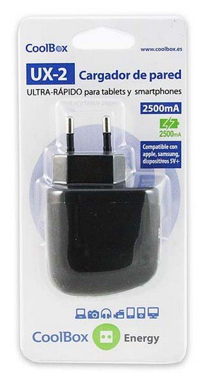 EAN 8437012429710 - CoolBox UX-2 Universal Negro Corriente alterna Interior imagen 2