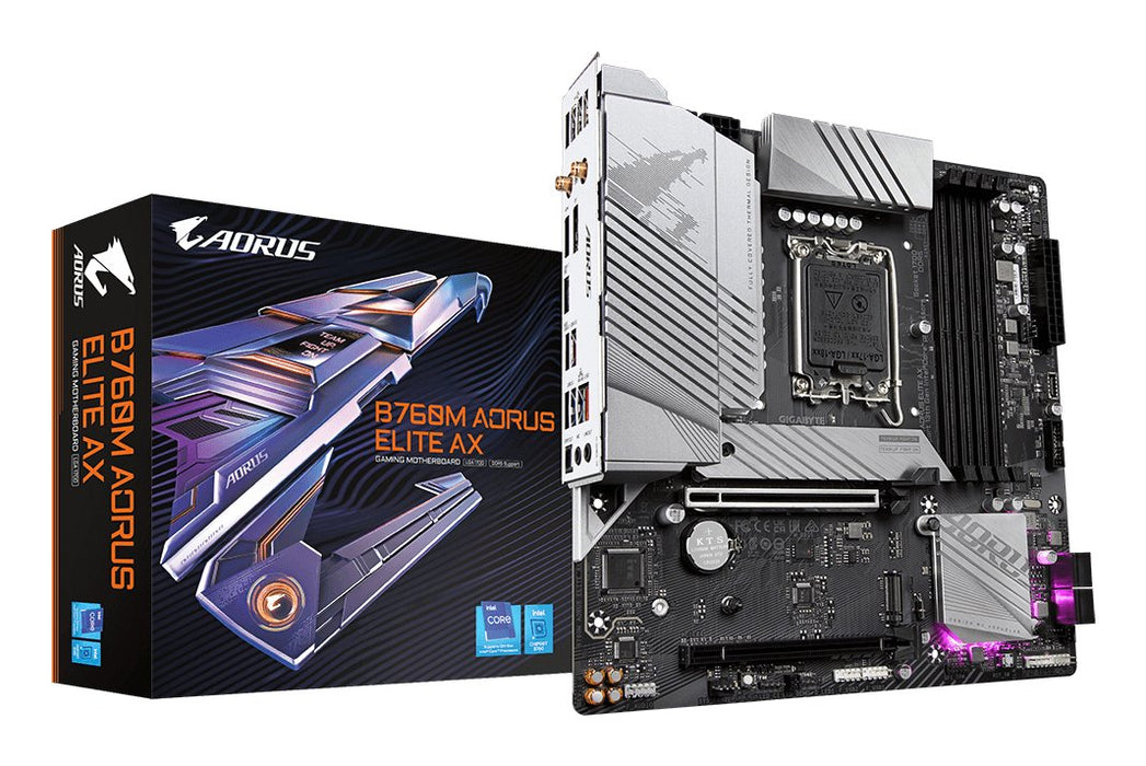 EAN 4719331851309 - GIGABYTE B760M AORUS ELITE AX placa base Intel B760 Express LGA 1700 micro ATX imagen 1