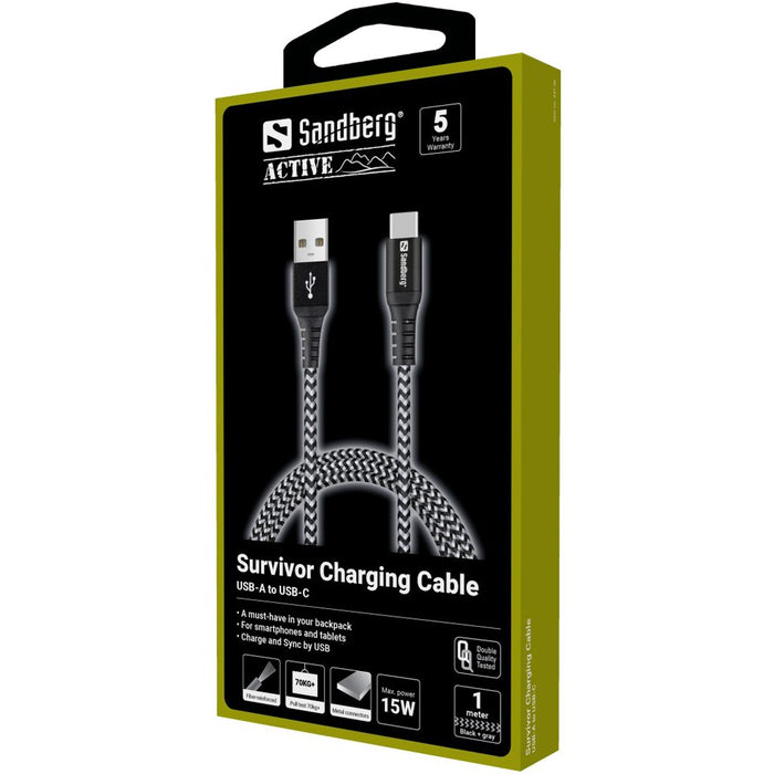EAN 5705730441363 - Sandberg 441-36 cable USB USB 2.0 USB A USB C Negro, Gris imagen 2