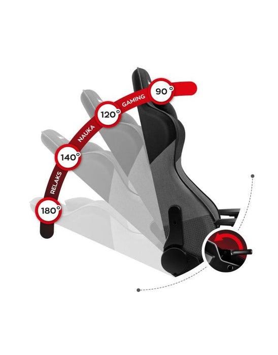 EAN 5903796013016 - Huzaro Force 6.2 Silla para videojuegos de PC Asiento (de seguridad) de butaca Negro, Rojo imagen 6