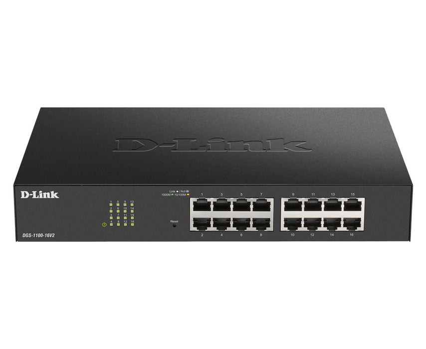 EAN 0790069467820 - D-Link DGS-1100-16V2 Gestionado L2 Gigabit Ethernet (10/100/1000) Negro imagen 1