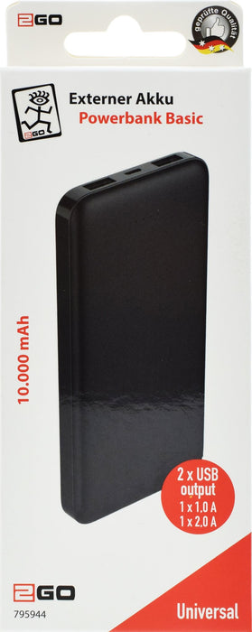 EAN 4010425959445 - 2GO 795944 batería externa Polímero de litio 10000 mAh Negro imagen 4