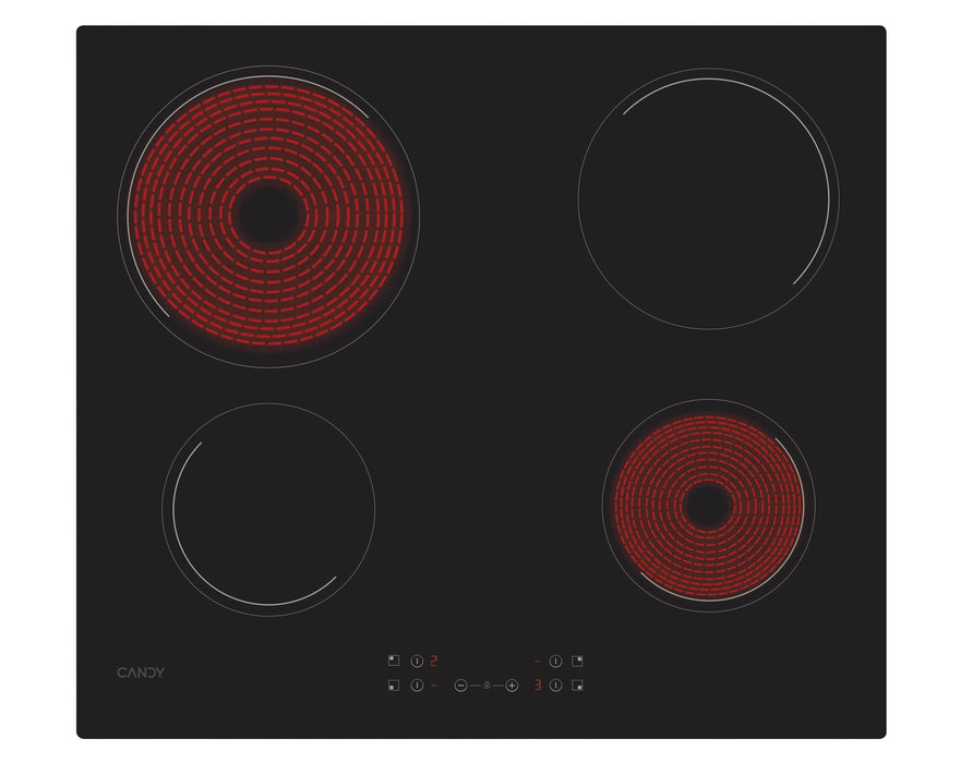 EAN 8059019059129 - Candy Idea CH64CCB/4U2 Negro Integrado 59 cm Cerámico 4 zona(s) imagen 2