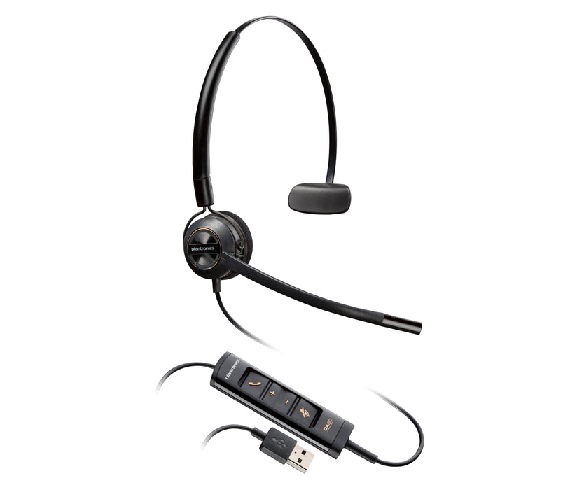 EAN 0197029632913 - Poly EncorePro 545 USB-A Convertible Headset Auriculares Alámbrico Diadema Llamadas/Música USB tipo A Neg imagen 1