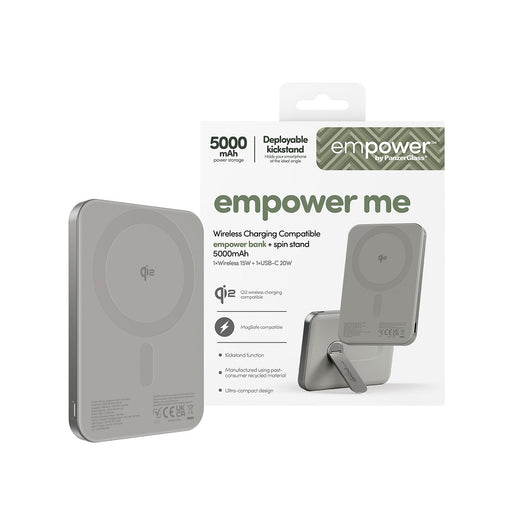 EAN 5715685028403 - PanzerGlass empower by ® empower Bank w. Spin Stand | 5000mAh | Titanium Protector de pantalla Apple 1 pi imagen 2