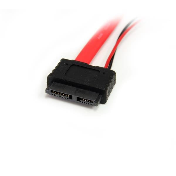 EAN 0065030843294 - StarTech.com SLSATAF12 cable de SATA 0,304 m SATA 13-pin SATA 7-pin + Molex (4-pin) Rojo imagen 2