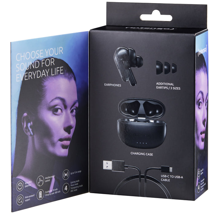 EAN 4034303032990 - Intenso Black Buds T300A Auriculares True Wireless Stereo (TWS) Dentro de oído Llamadas/Música/Deporte/Us imagen 3