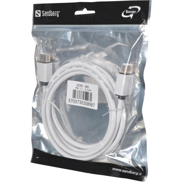 EAN 5705730308987 - Sandberg 308-98 cable HDMI HDMI tipo A (Estándar) Blanco imagen 2