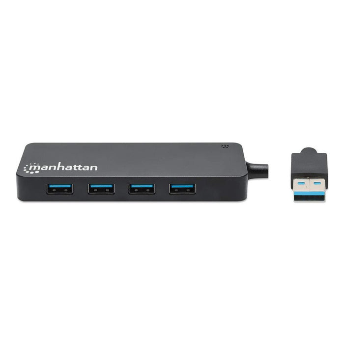 EAN 0766623164900 - Manhattan 164900 hub de interfaz USB 3.2 Gen 1 (3.1 Gen 1) Type-A 5000 Mbit/s Negro imagen 3
